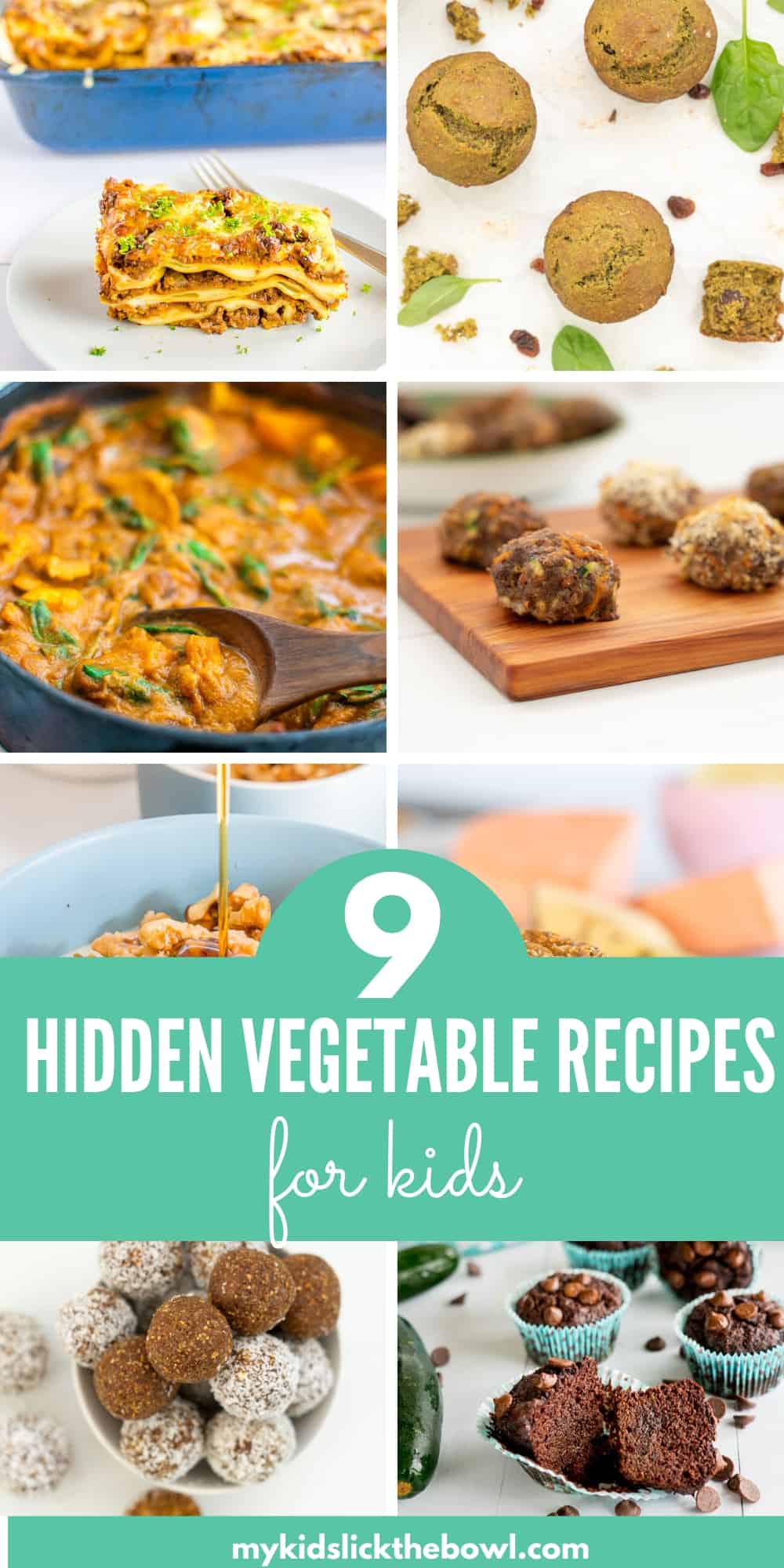 collage of hidden vegetable recipes