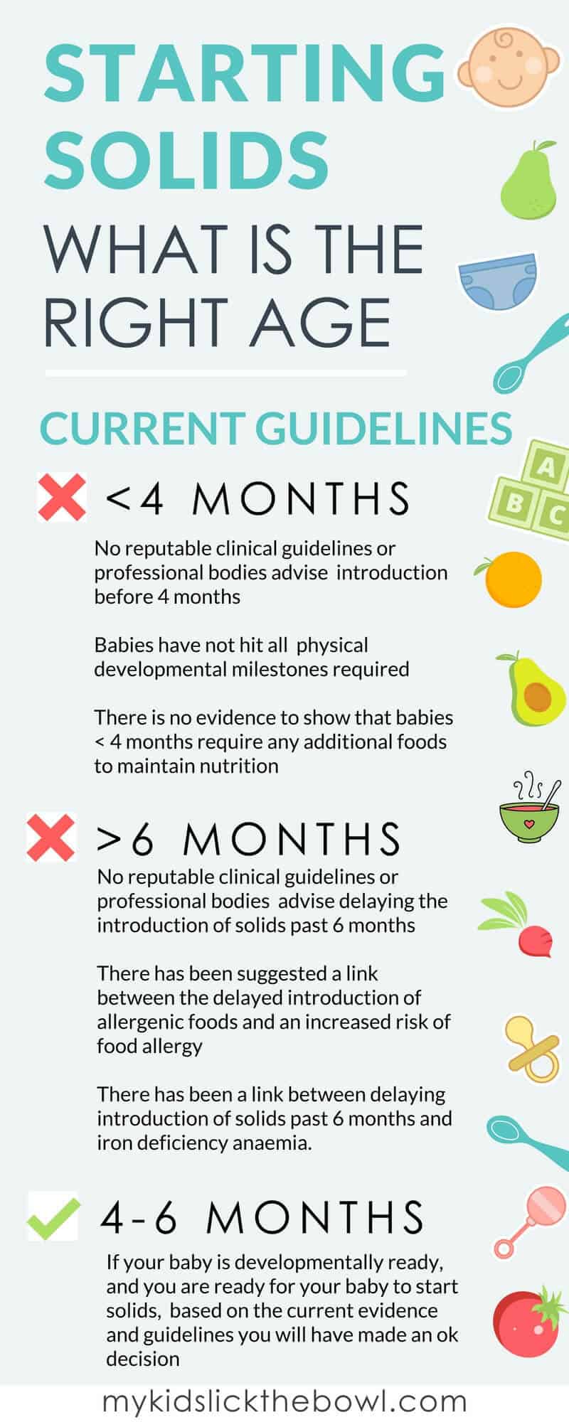 Starting solids what age should you introduce foods. Summary of the current guidelines