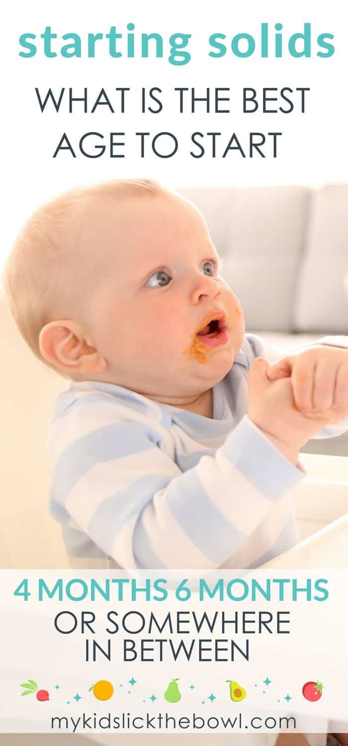 Starting Solids what is the right age to introduce foods to your baby. A summary of the current guidelines to help you make your decision.