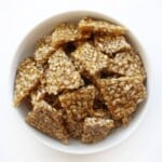 a bowl of sunflower seed brittle.