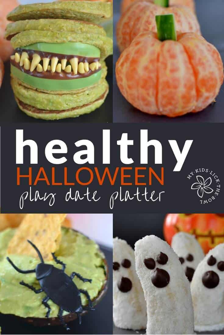 How to make a healthy and fun halloween food platter for kids.