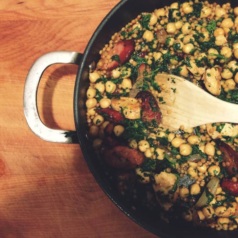 Chorizo, Chicken, Chickpea & Couscous: The Almost One Pot Wonder