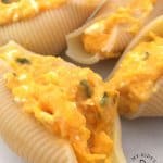 Healthy pumpkin and cottage cheese baked stuffed pasta. A family meal loved by kids