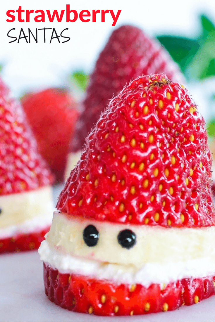 Strawberry Santa a healthy Christmas treat