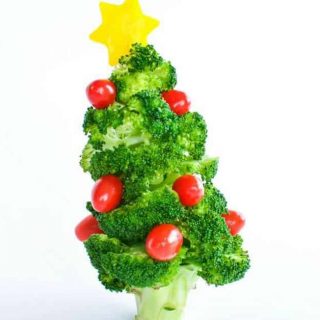 Edible broccoli Christmas tree a healthy fun Christmas snack and kid craft activity