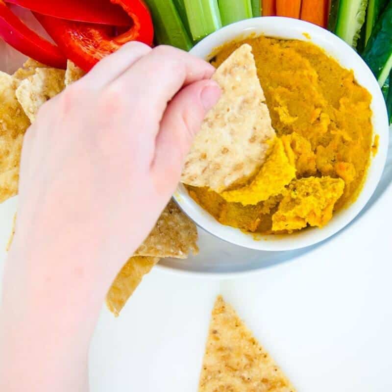 Roasted Carrot Cashew Dip, Healthy, Easy perfect for kids and fussy eaters,