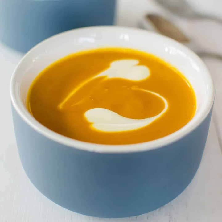Pumpkin and peanut butter soup, such a simple and easy soup, but the peanut butter is a game changer. Healthy Kids Food