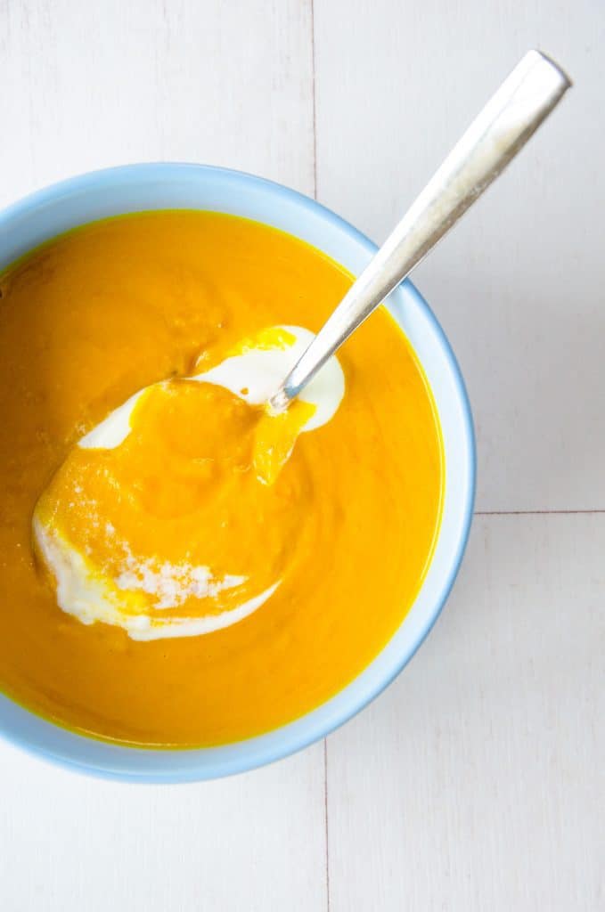 Pumpkin and peanut butter soup, such a simple and easy soup, but the peanut butter is a game changer. Healthy Kids Food