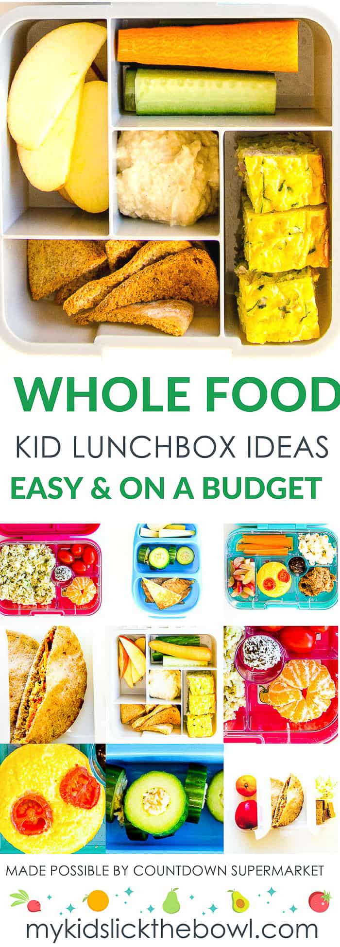 Whole food lunch boxes on a budget - The Countdown Challenge - My Kids