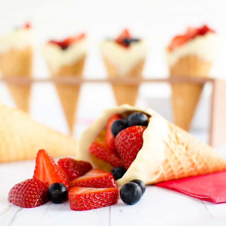 Red White and Blue Fun Fruit Cones