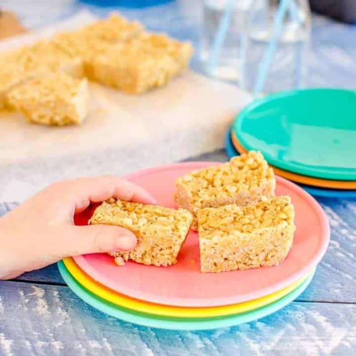 No-bake rice bubble oat slice a healthy rice krispie treat recipe for kids
