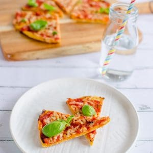 Five minute gluten free chickpea pizza base, An easy healthy pizza crust recipe, great idea for kids