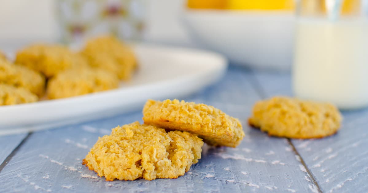 Lemon Oat Coconut Cookies - A Low Sugar Recipe