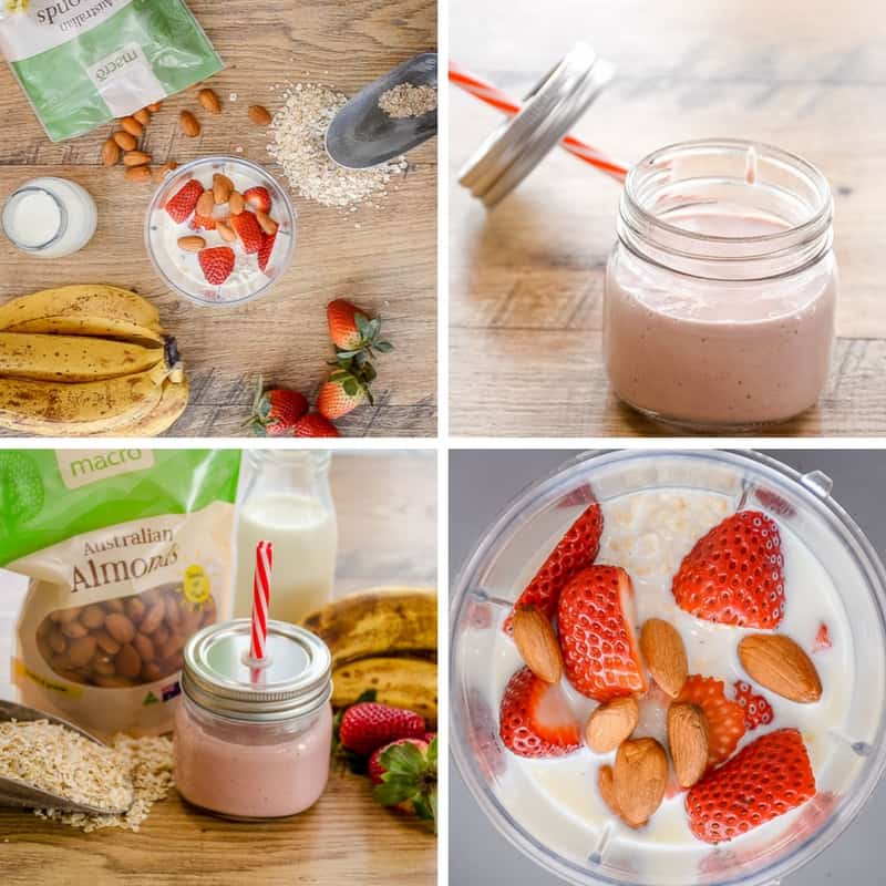 Healthy fruit breakfast smoothies for kids, easy recipes with loaded with healthy fats and grains