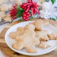 Low Sugar Christmas Cookie Recipe, refined sugar free cookies, allergy friendly gluten free, egg free and dairy free perfect for kids