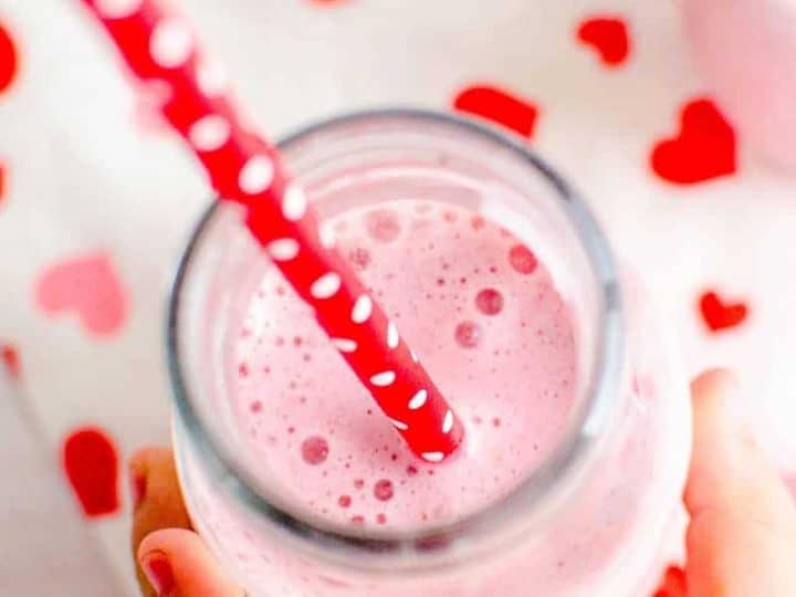 Healthy Strawberry Milkshake My Kids Lick The Bowl