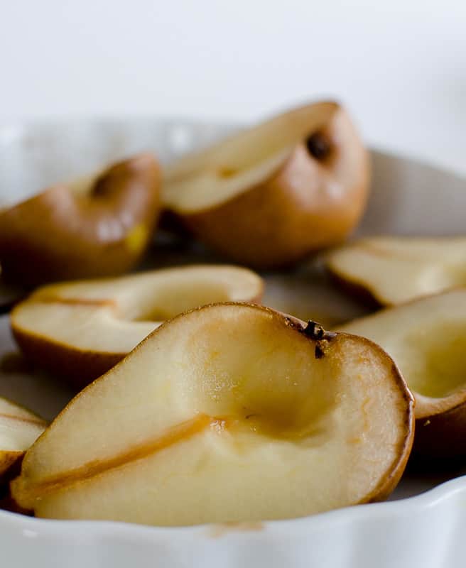 Healthy baked pears, flavoured with vanilla, a lighter fruit based dessert perfect for kids
