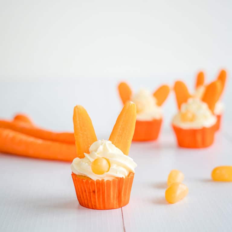 Easter Bunny Carrot Cupcakes
