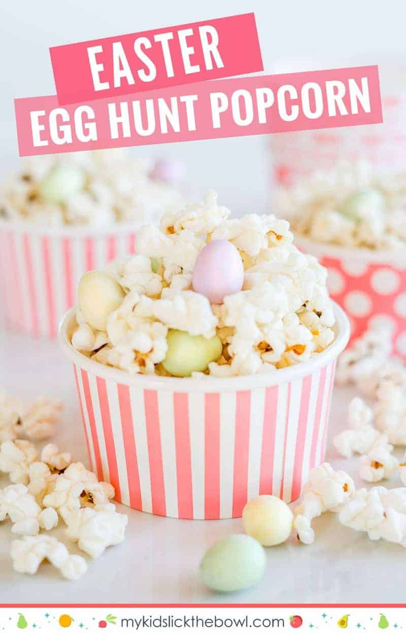 Easter Egg Hunt Popcorn an easy easter treat idea for kids