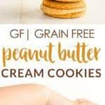 grain-free peanut butter cookies filled with healthy peanut butter cream , perfect for kids who love peanut butter