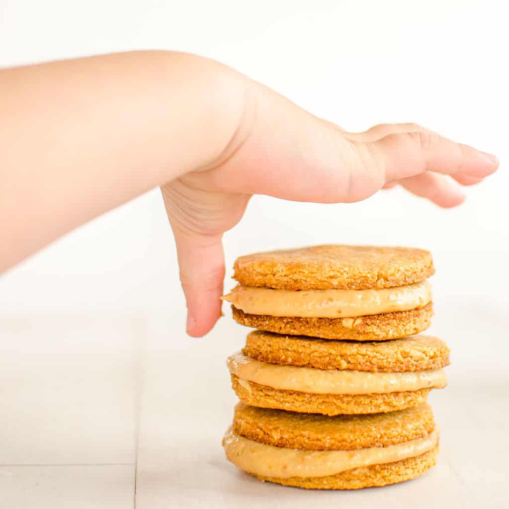 Easy gluten free peanut butter cookies, healthy, chewy, grain free, the best cookies for kids!