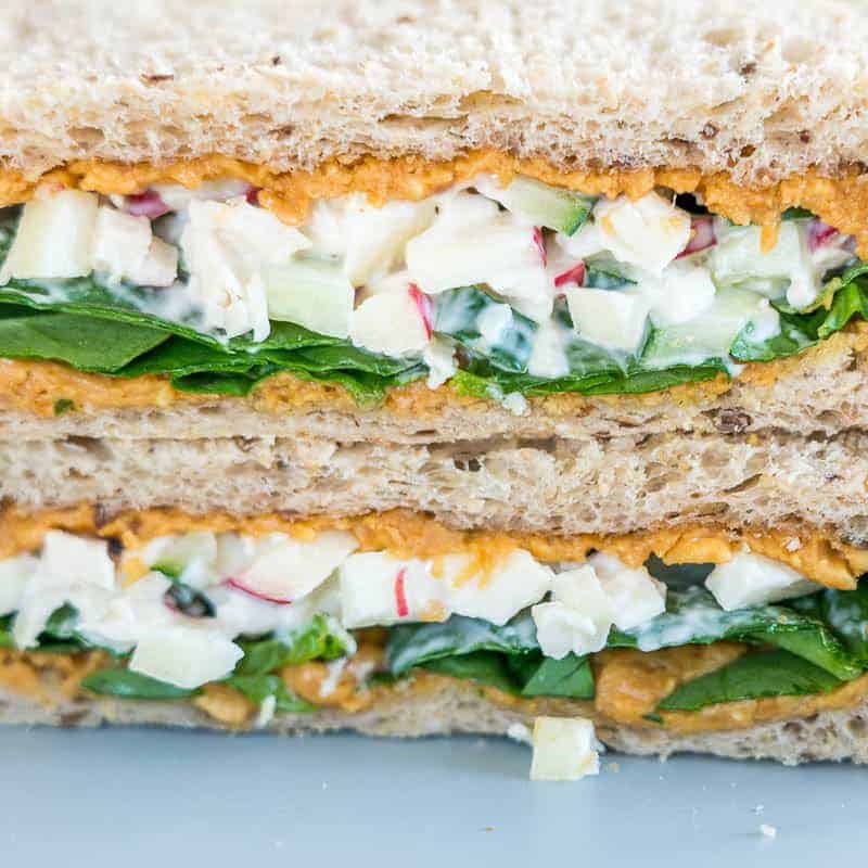 Peanut Butter Chicken Salad Sandwich, perfect sandwich idea for kids, fun, healthy, yummy