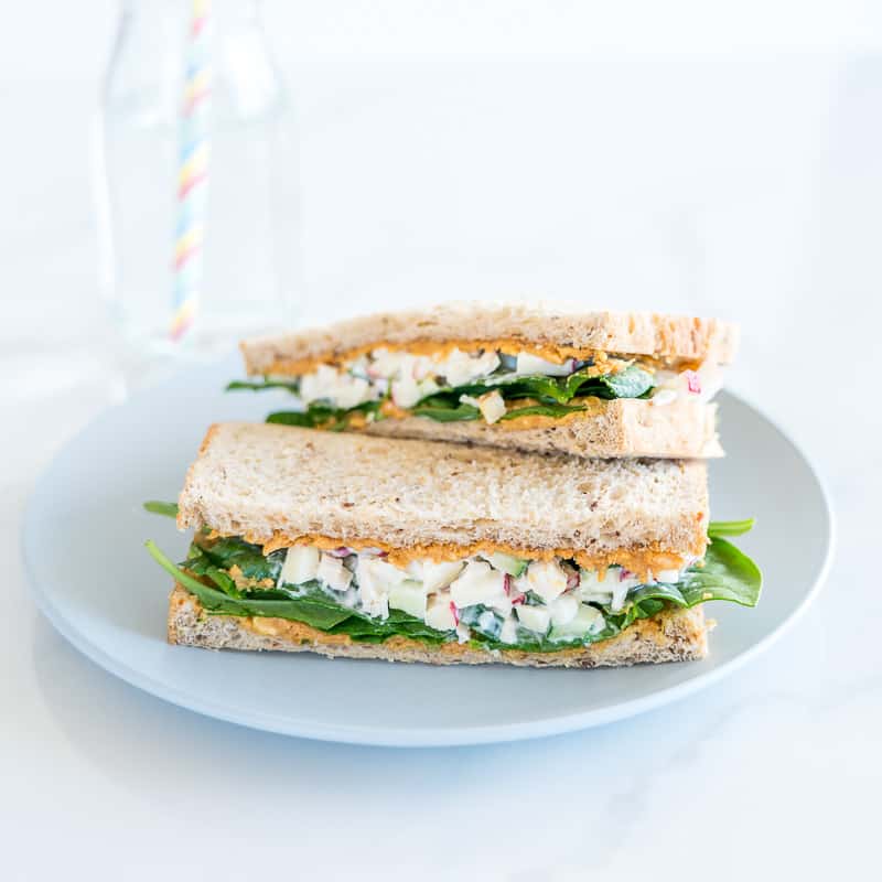 Peanut Butter Chicken Salad Sandwich, perfect sandwich idea for kids, fun, healthy, yummy