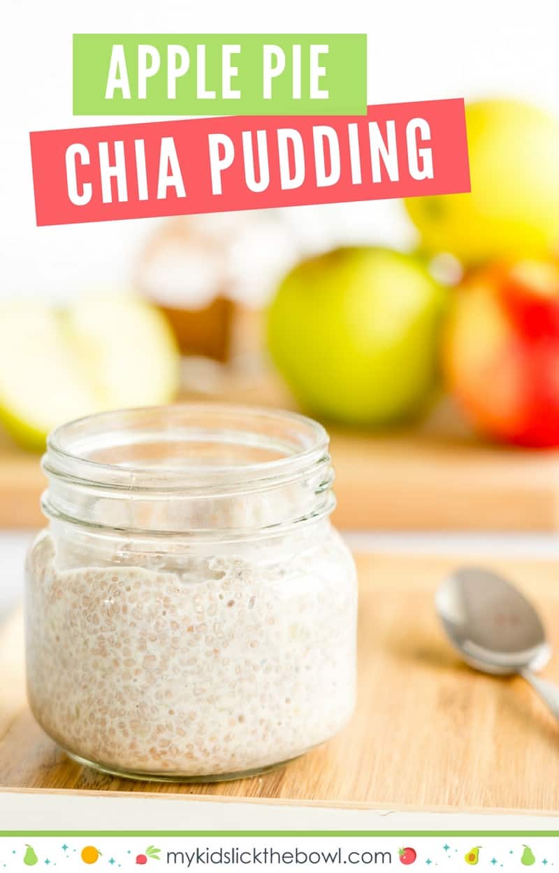 Jar of chia pudding 