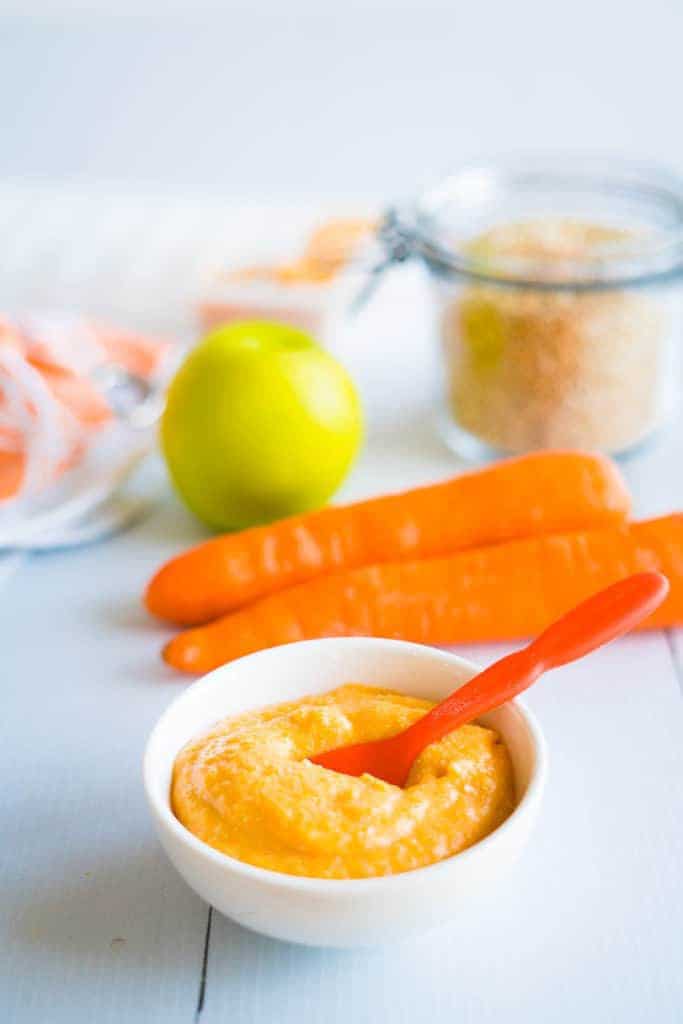 Quinoa Baby Cereal Carrot and Apple Alternative to Baby Rice