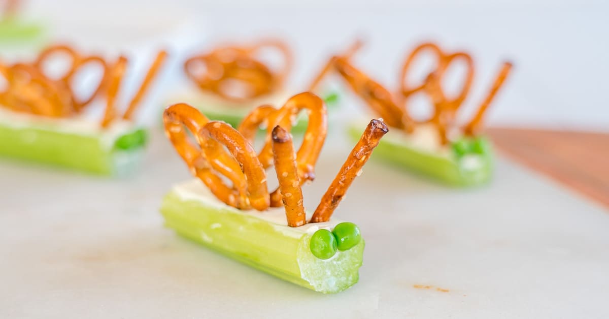 Celery Snacks For Kids - Butterflies - A fun healthy food idea