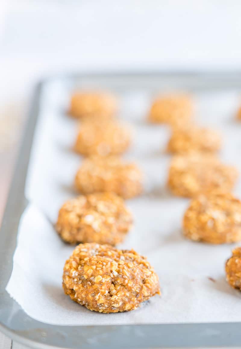 sweet potato cookies on a tray