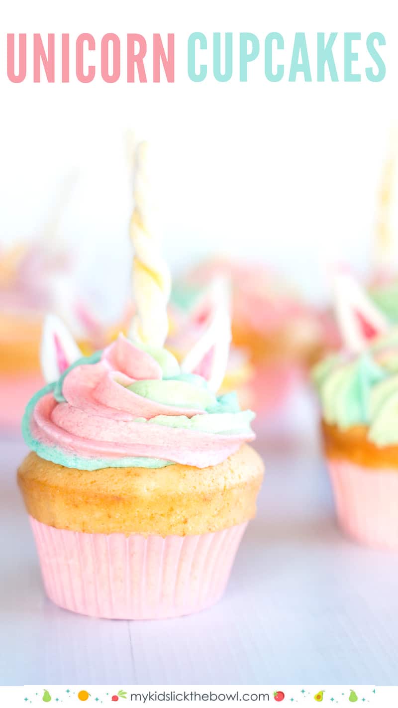 Unicorn Cupcakes - The perfect school holiday baking project - My Kids Lick  The Bowl