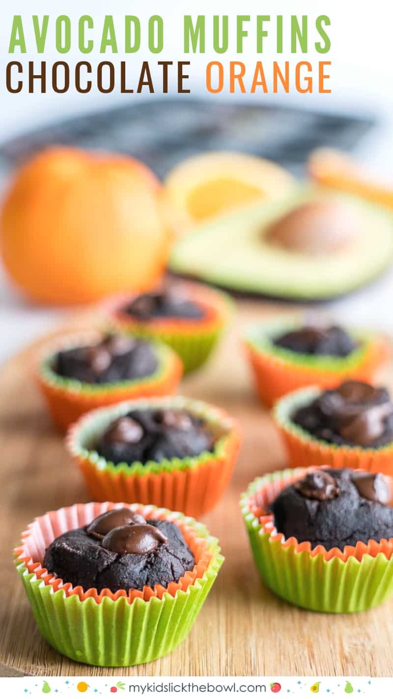 Chocolate Orange Avocado Mini Muffins