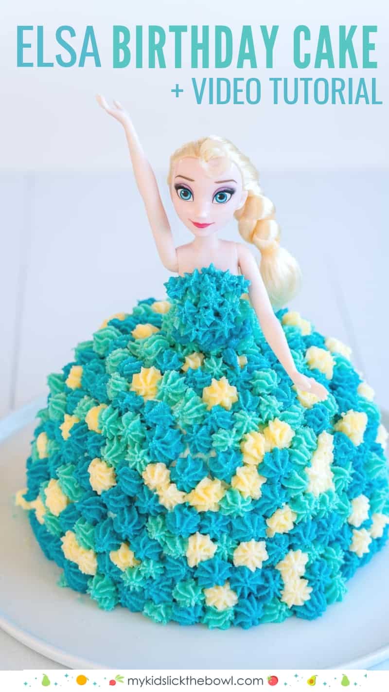 Elsa Cake - Easy DIY Birthday Cake Tutorial | My Kids Lick The Bowl