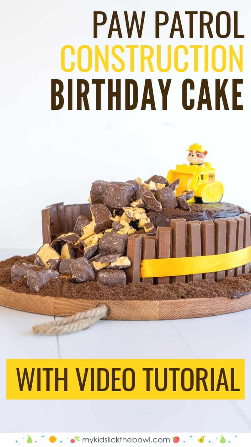 Chocolate Paw Patrol Construction Cake