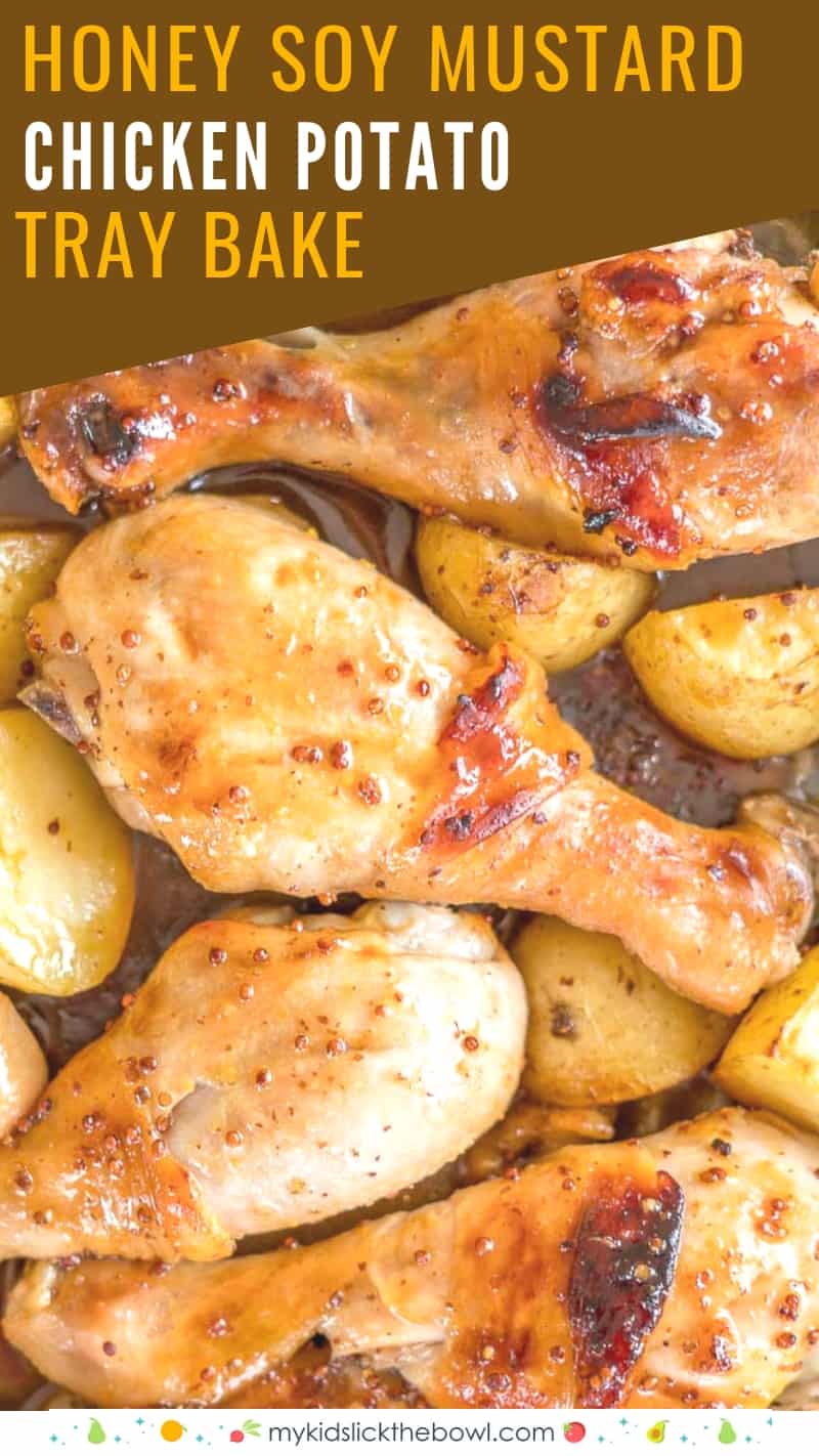 baked honey soy mustard chicken and potatoes