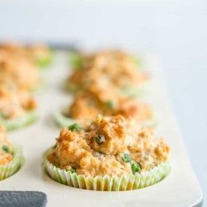 Savoury muffins in cream muffin tray