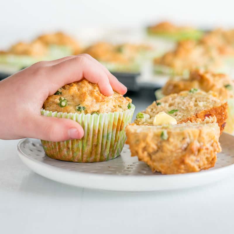 Savoury muffins in cream muffin tray