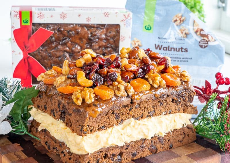 Christmas Cake Decorating Ideas No Traditional Icing Buttercream And Glazed Fruit Nuts