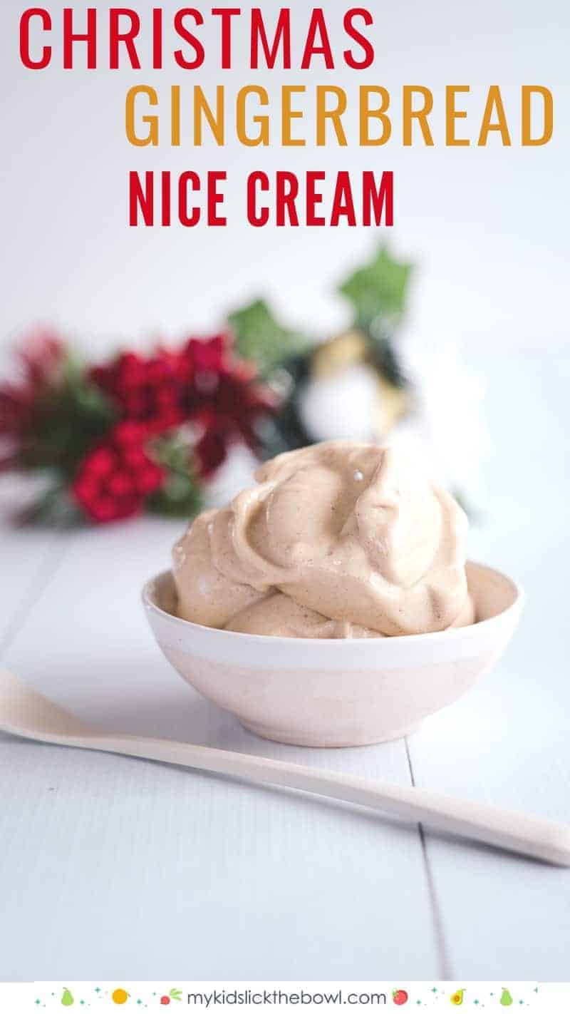 a bowl of gingerbread flavoured nice cream