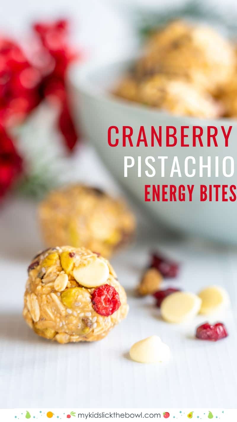 Cranberry Pistachio Energy Bites