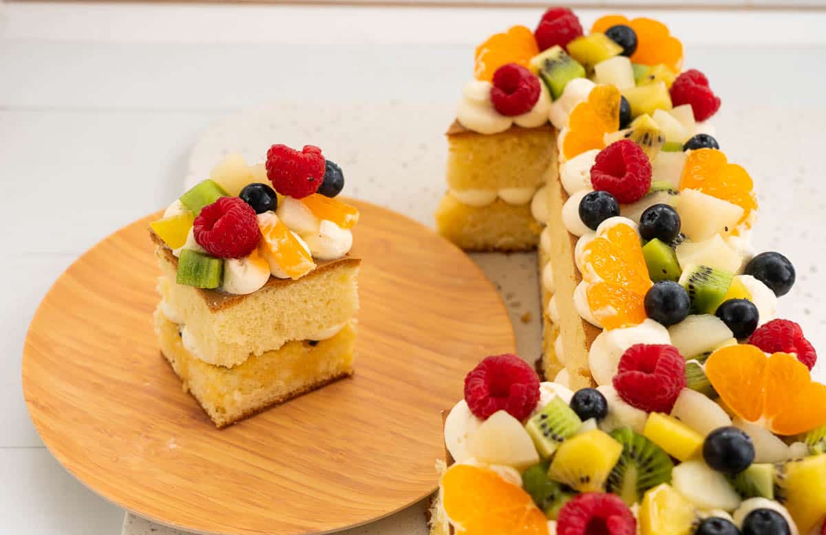 healthy fruit birthday cake