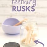 teething rusks in a jar