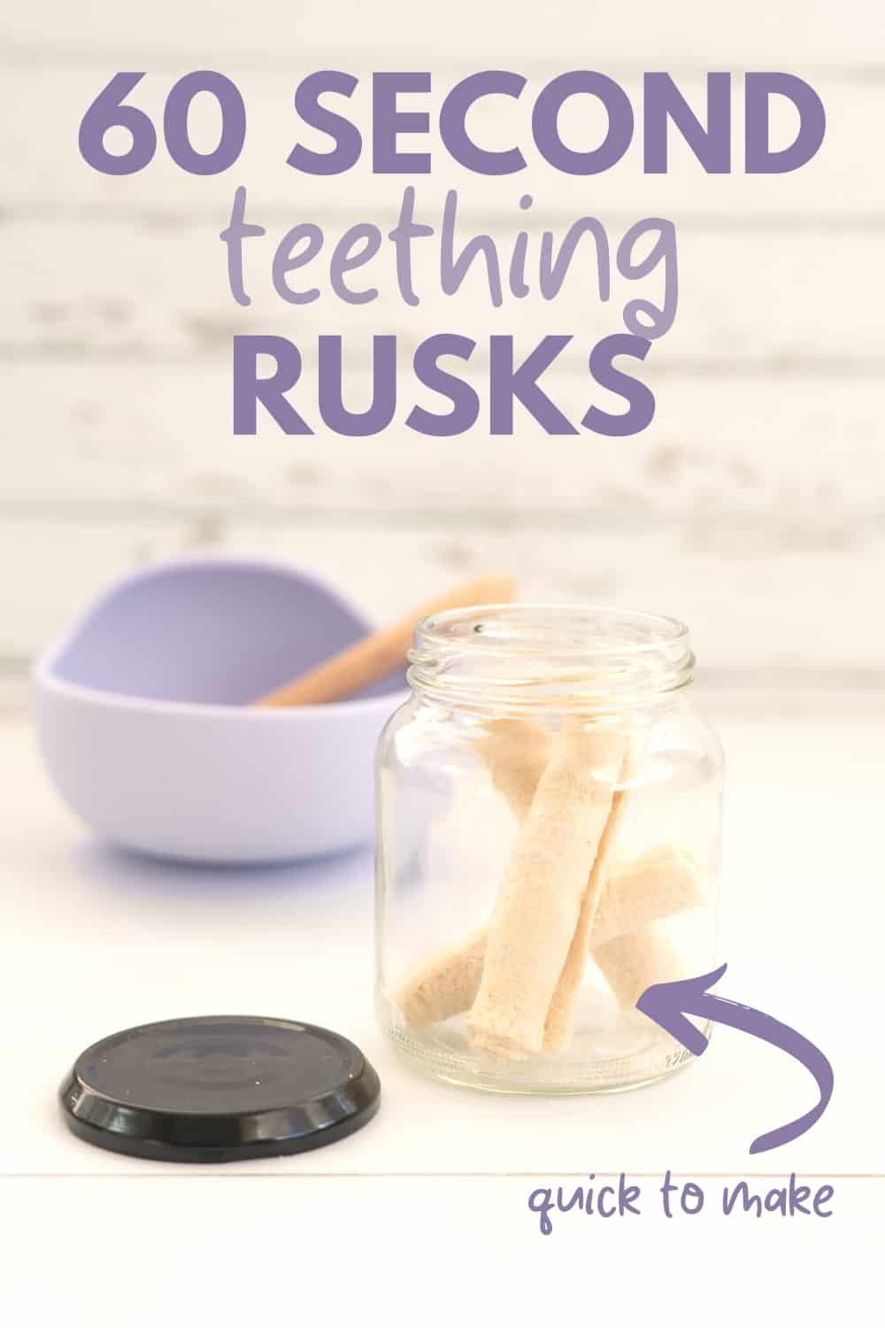 teething rusks in a jar