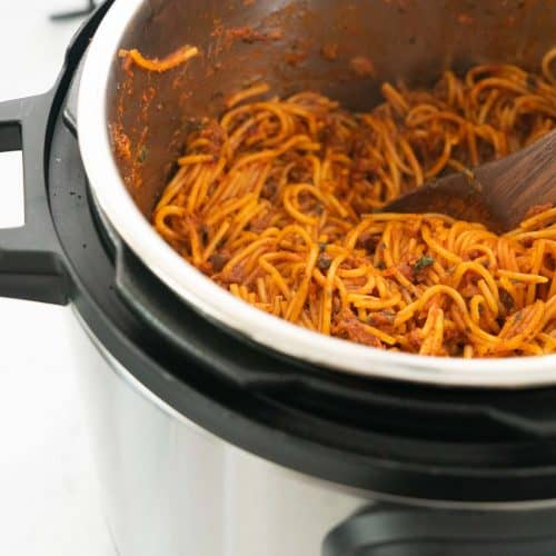 Instant Pot Spaghetti Bolognese | One Pot - My Kids Lick The Bowl