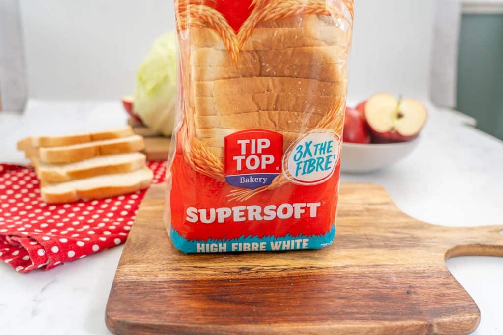 loaf of Tip Top High Fibre Super Soft bread