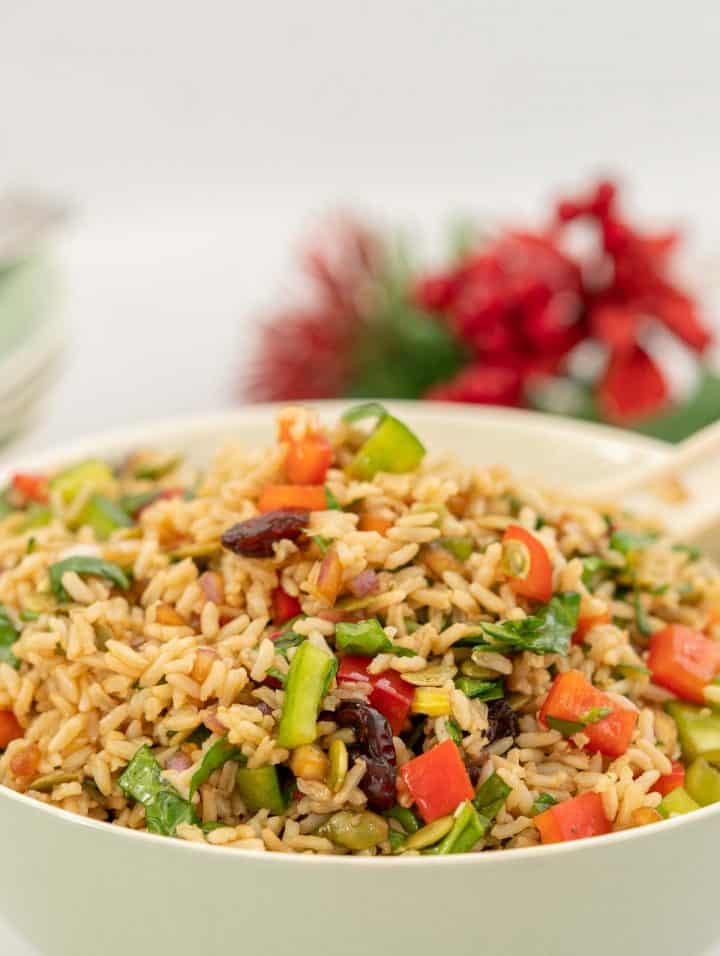 Christmas Rice Salad - My Kids Lick The Bowl
