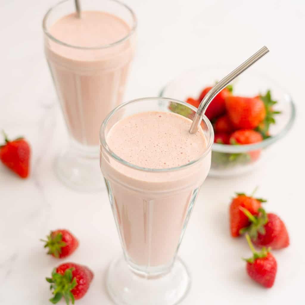 Strawberry Milkshake Recipe - My Kids Lick The Bowl