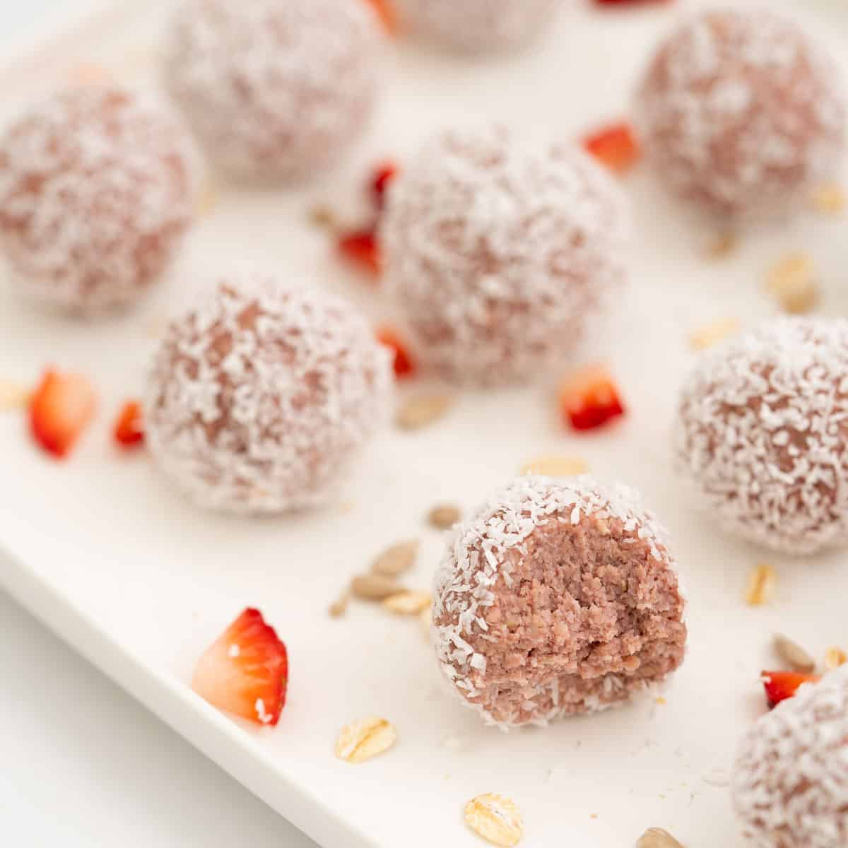 Strawberry Bliss Balls My Kids Lick The Bowl