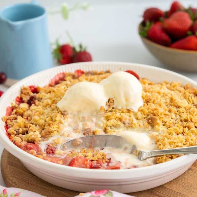 Strawberry Crumble Recipe - My Kids Lick The Bowl